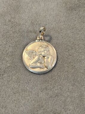 Sterling Silver Raphael's Cherub Guardian Angel Pendant Charm